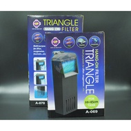 Triangle Hang On Filter Corner Aquarium, Reptile, Amphibia, 1ft 1.5ft 2ft, A-070, A-069
