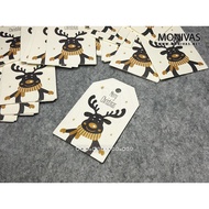 Christmas Reindeer Printed Gift Tags Mini Present Message Card Labels (10pcs)