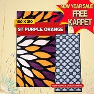 STARDUST CARPET 160x210 PURPLE ORANGE + FREE CARPET
