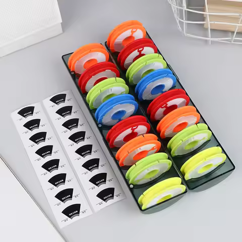 Rainbow Fishing Main Line Box Winding Board 4-16 Axis Silicone Coil Tackle Box Portable Fishing Acce