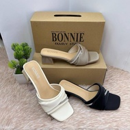 BONNIE KASUT HEELS 6013-27 COLOUR BLACK BEIGE GREY TUMIT 1INCI