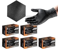 UYKKE 10mil Nitrile Gloves, Industrial Disposable Gloves, Heavy Duty Mechanic Gloves, Food Safe, Fully-Diamond Textured