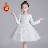 [Ready Stock Fast Shipping] Girls Princess Dress Fluffy Gauze Dress 3-15 Years Old Medium Large Chil