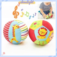 [Shinelight] Soft Cloth Rattle Ball Baby For 0-36 Months Stuffed Baby Play Ball Sensory Toy [MY]