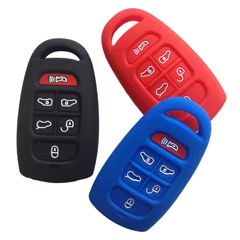 Silica Gel Case For Keys Cover For Kia Sedona Mini Van Key Cover Cap For For Hyundai 6 Buttons Remot