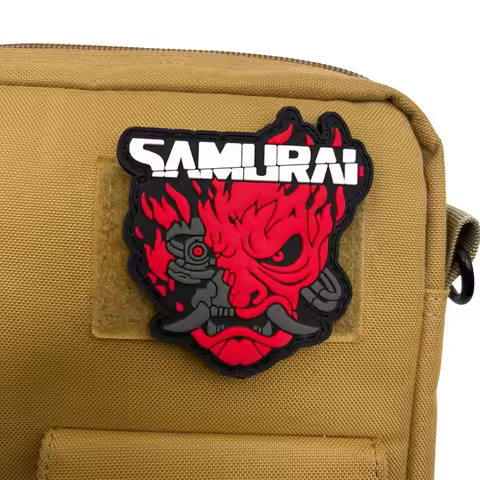 cyberpunk Hook and loop patches PVC noctilucent soft rubber Morale Chapter,game Outdoor clothing bac