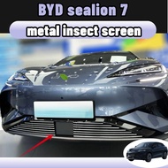Byd sealion 7 bodykit Car Styling Front Grille Trim Garnish Cover Stickers Aluminum Alloy Insect Scr