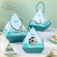 (MOQ:10pcs) Portable Cartoon Dragon Boat Festival Gift Box With Hollow Out Window / Creative Diamond Shape Zongzi Packaging Box / Activity Receptions Handmade Rice Dumplings Gift Box / Doorgifts 端午节粽子礼品盒 创意手提咸鸭蛋礼品盒