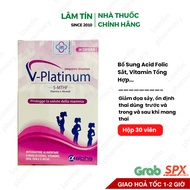 V-Platinum 5-MTHF supplements folic acid folate, iron, multivitamins, supports fertility (30 Tablets