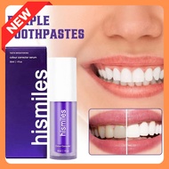Hismile V34 purple toothpaste colour corrector Whitening teeth karang gigi Ubat Pemutih Gigi Stain R