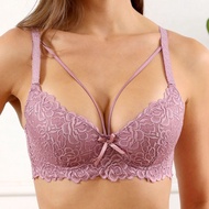 PARIFAIRY Strappy Sexy Bra Cup C molded cup bra underwire lace bra without foam 36C 38C 40C 42C-7004