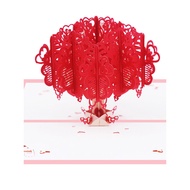 Valentine's Day Greeting Card 3d Three-Dimensional Paper Carving Send Lovers Girlfriend Tanabata Cre