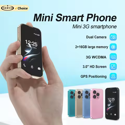 SERVO Mini Android Smartphone 3G WCDMA 2GB+16GB Play Store WhatsAPP WiFi GPS Dual SIM Card 3.0" Smal