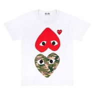 （包順豐）現貨 全新 正版 日本製 🇯🇵 日本 CDG Play 雙心 迷彩心 女裝 T-Shirt comme des garcons play AZ-T247-051