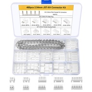460 Pcs JST-XH 2.54mm Connector Kit, 2.54mm Male and Female 2/3/4/5/6 Pin Header Housing Connector A