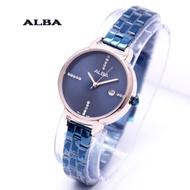 Alba Women's Watch Beam Gem strap Chain Features Active Date diameter 3.2cm free box manual