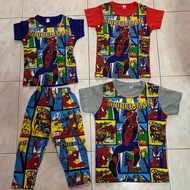 Baby Boy Spiderman Pajamas Set Cartoons Baju Cotton Tidur Bayi