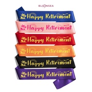 Sash Happy Retirement Satin Men Women Teacher Sashes Selempang Selamat Bersara Cikgu Party Decoratio