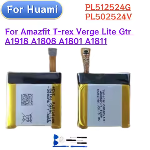 Watch Battery for Huami Amazfit T-Rex Pro, Res Sport 2, Verge Lite Global, Stratos II 2, A1609, Amaz