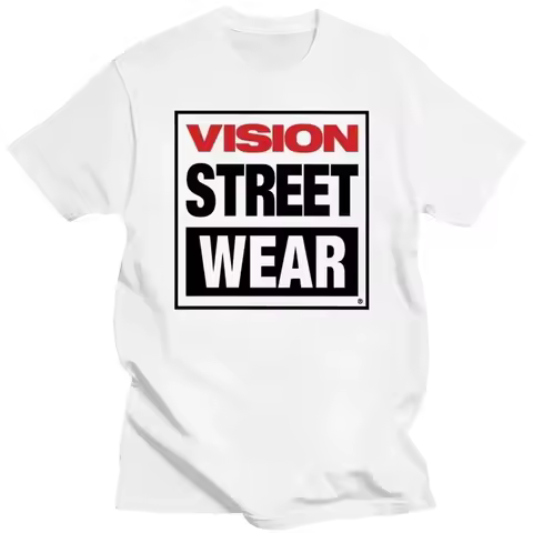 Women Vision Street Wear T-Shirt Vision Street Wear Vintage Summer Top Fitted for Summer Sleeved Har