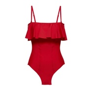 Brooklyn 荷葉邊修身泳衣