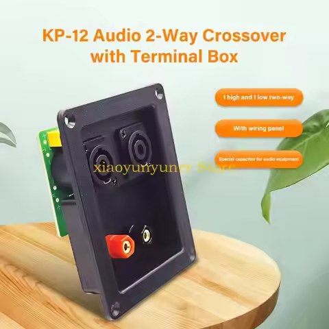 P9JB KP-12 300W Sound Crossover 2-Way Frequency Divider 20Hz-20kHz Supports 4Ω/8Ω Impedance Matching