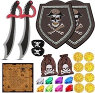 RICHNESS Kids Toy Swords and Shields Foam Play Sword and Shield for Kids Dress Up and Costumes Pack