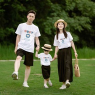 Family T-shirt 3,4,5 with cute print, cotton material Loza G0151