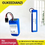 Battery Fast Charging 3450-5950mAh For 360 S6 S9 S5 S7 T90 Robot Vacuum Cleaner Spare Parts S10 X100
