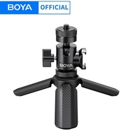 BOYA Magic Tripod Stand for Desktop Microphone with Non-slip Rubber Feet Foldable Desk Mic Stand for