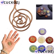 CUCKOZJ Spiral Palm Ring, Jewelry Accessories Handmade Copper Palm Ring,  Adjustable Reiki Energy Sp