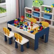Lego-Duplo-Compatible Kids' Building Block Table, Multifunctional Educational Play Table
