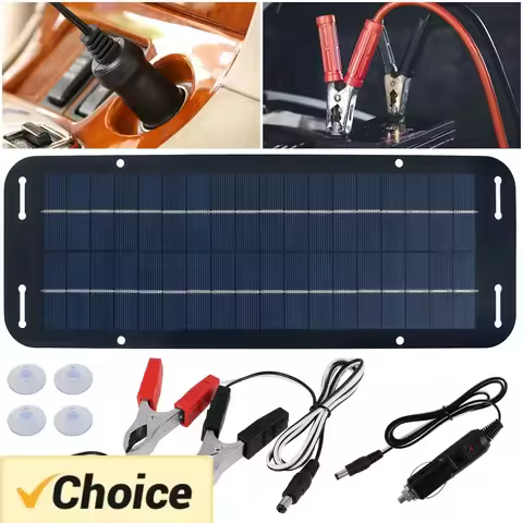 12V Solar Trickle Charger IP65 Waterproof Solar Panel Kit Portable High Efficiency Car Battery Charg