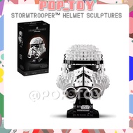 [Star Wars ] 75276 Stormtrooper™ Helmet Sculptures Building Blocks Model Ornaments Kids Educational 