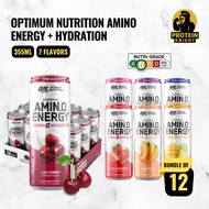 [Bundle of 4/12] Optimum Nutrition Amino Energy + Hydration Sparkling Drink 12oz (355ml)