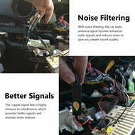 Auto FM AM Radio Stereo Ontenna Ontenna Aerial Amplifier Booster 12V อุปกรณ์เสริมสัญญาณสัญญาณ JTF-TH