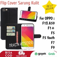 Flip Kulit F9 F7 F5 F1+ F1S Oppo Leather Case Sarung Dompet Casing