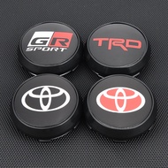 4PCS Car Racing 68MM / Clip 64MM Sport Wheel Cap TOYOTA GR TRD Emblem Rim Cover Wheel Center Caps Hu