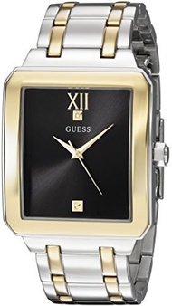 GUESS Men s Stainless Steel Diamond Dial Two-Tone Watch