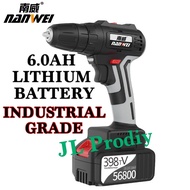 120Nm Nanwei Cordless Impact Drill Industrial Grade Lithium Battery 3 Function High Torque Cordless Impact Drill