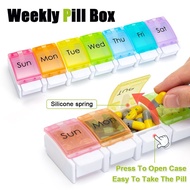 Portable Medicine Case Box 7 Days AM PM Weekly Travel Pillbox