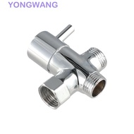YONGWANG 3 Way Shower Head Diverter Valve, G1/2 T-adapter 3 Way Switch Faucet Valve, Shower Faucet C
