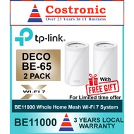 TP-Link Deco BE65 / BE65 PRO BE19000 WiFi 7 Mesh Router – Tri-Band, 2.5G Ports, ( 2-PACK)