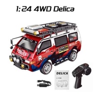 RC Mini Van Delica 1:24 Full Scale 2WD 4WD Remote Control Toy Vehicle with Controllable Headlights