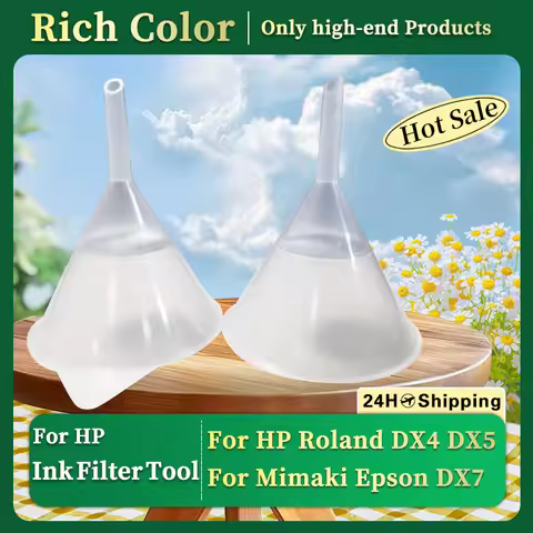 10PCS 65mm Printer Ink Funnel for DX4 DX5 DX7 for HP Roland Mimaki Epson Printer Refillable Ink Cart