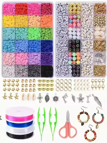 DIY Glass Seed Beads clay beads letter beads Bulk Kit Jewelry Making DIY Craft Beads set