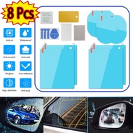 8PCS Car Rear view Mirror Anti-Fog Film Anti-glare Waterproof Rainproof Film sticker Clear car accessories
