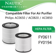 Philips Air Purifier AC0820 AC0850 AC0650 HEPA Filter FY0194 FY0293 FY0611