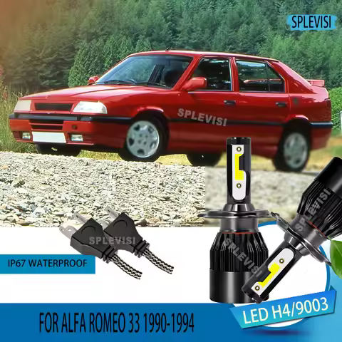 2pcs H4 LED Headlight Dual Beam Upgrade in 10 Minutes, Not Hours with Plug-and-Play For ALFA ROMEO 3