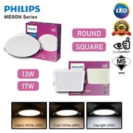 PHILIPS MESON 59467 17W 6" / PHILIPS MESON 59465 13W 5" / 59466 17W 6" / 59464 13W 5" LED SQUARE / ROUND DOWNLIGHT